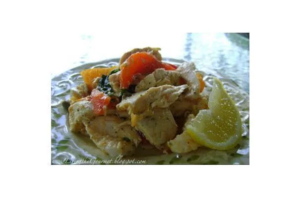 Gegrilde salie en basilicum - kipssalade!