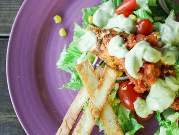 Gezonde & Kruidige Vis Taco Salade