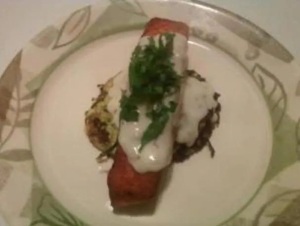 Zalm- en courgette-kaas pannenkoekjes