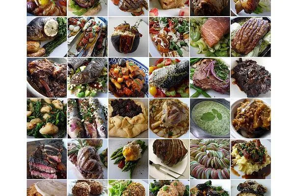 Kikkererwten "Vis" met Rode Paprikasaus